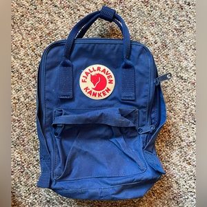 Blue Fjallraven mini Kanken